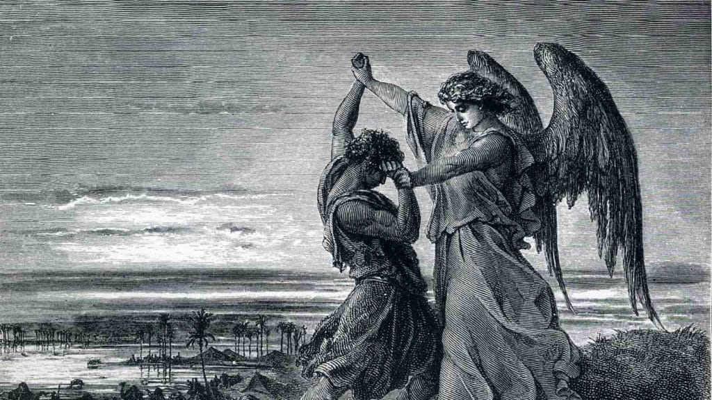 Netivyah | Parashat Vayishlach | Jacob Wrestles with the Angel, Gustave Doré (1832–1883)