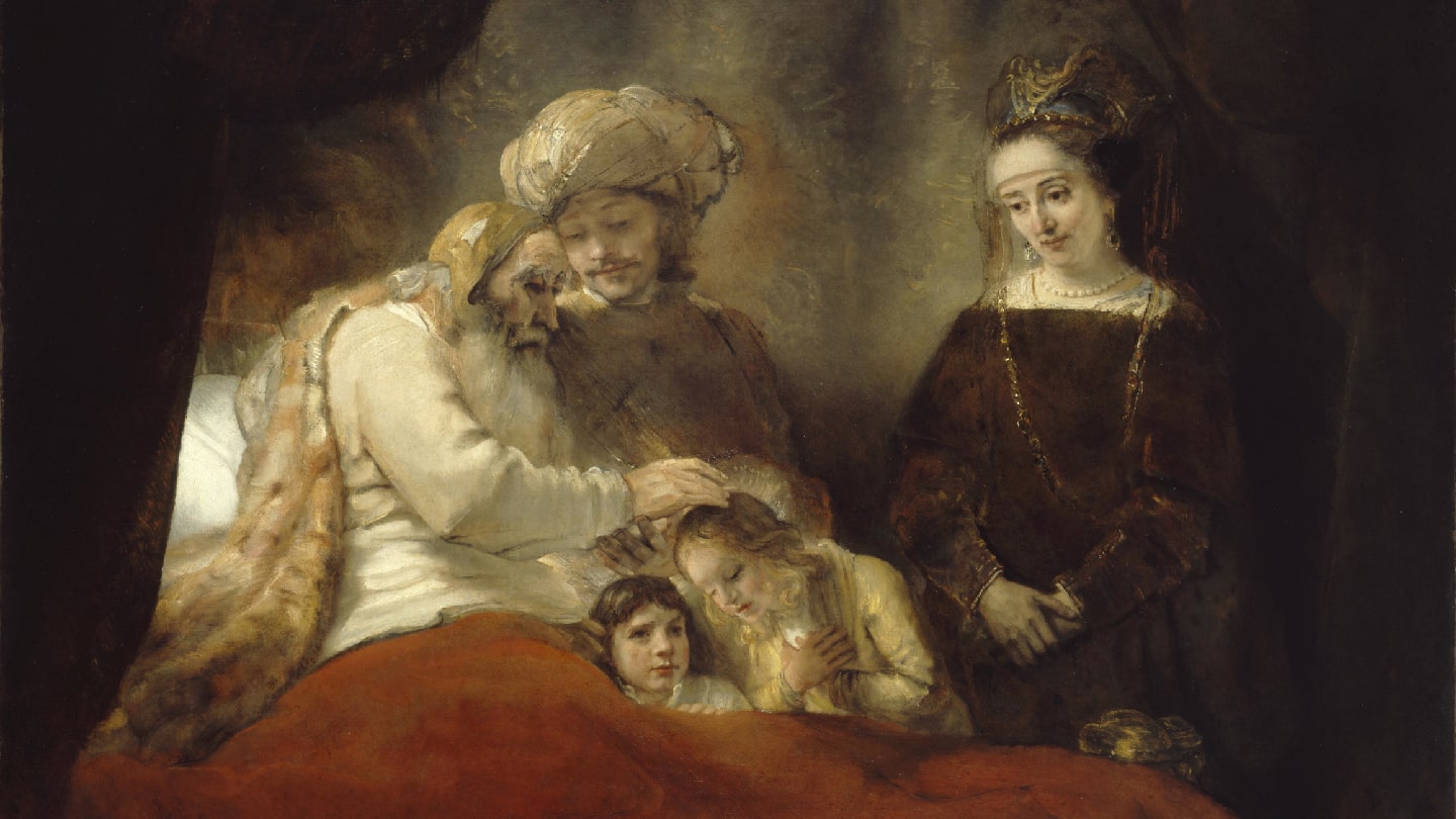 Netivyah | Parashat Vayigash | Jacob blessing Ephraim and Manasseh, Rembrandt (1656)