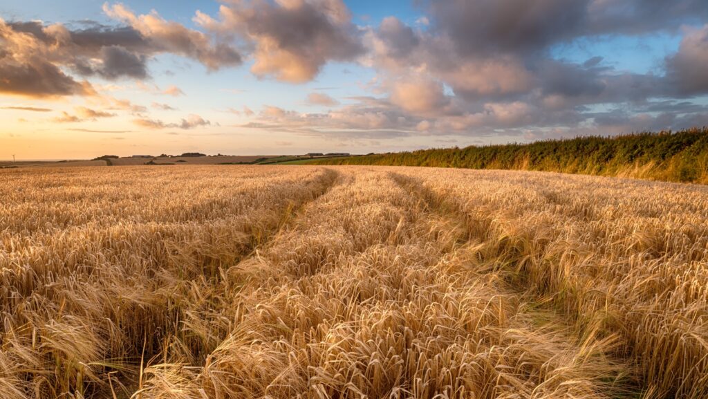 Barley field symbolizing book of Ruth and Shavuot